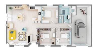 Terrain et maison à Audincourt en Doubs (25) de 91 m² à vendre au prix de 243850€ - 3