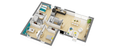 Terrain et maison à Pontonx-sur-l'Adour en Landes (40) de 692 m² à vendre au prix de 209894€ - 3