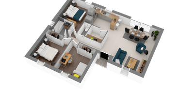 Terrain et maison à Coullons en Loiret (45) de 741 m² à vendre au prix de 154112€ - 3