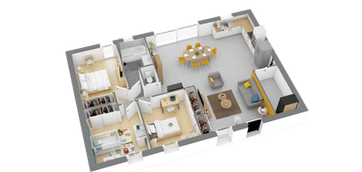 Terrain et maison à Magescq en Landes (40) de 531 m² à vendre au prix de 250236€ - 3