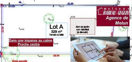 Terrain à Chartrettes en Seine-et-Marne (77) de 329 m² à vendre au prix de 140000€