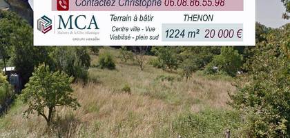 Terrain à Thenon en Dordogne (24) de 1224 m² à vendre au prix de 20000€