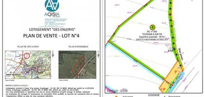 Terrain à Semur-en-Auxois en Côte-d'Or (21) de 957 m² à vendre au prix de 45000€