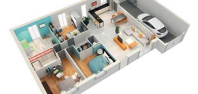Terrain et maison à Rignieux-le-Franc en Ain (01) de 400 m² à vendre au prix de 312525€ - 2