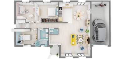 Terrain et maison à Pelousey en Doubs (25) de 88 m² à vendre au prix de 243728€ - 4