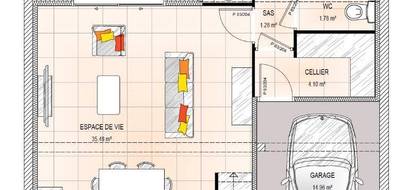 Terrain et maison à Étriché en Maine-et-Loire (49) de 80 m² à vendre au prix de 223000€ - 4