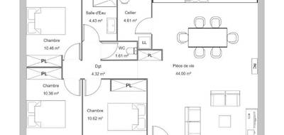 Terrain et maison à Péguilhan en Haute-Garonne (31) de 85 m² à vendre au prix de 182800€ - 4