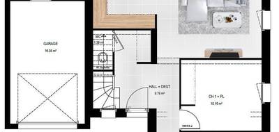 Terrain et maison à Allonnes en Maine-et-Loire (49) de 132 m² à vendre au prix de 293500€ - 4