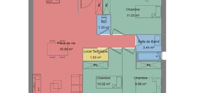 Terrain et maison à Salavas en Ardèche (07) de 73 m² à vendre au prix de 198900€ - 4