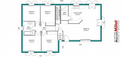 Terrain et maison à Bonnac-la-Côte en Haute-Vienne (87) de 106 m² à vendre au prix de 313700€ - 3