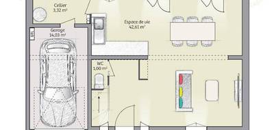 Terrain et maison à Savigny-le-Temple en Seine-et-Marne (77) de 80 m² à vendre au prix de 309560€ - 4