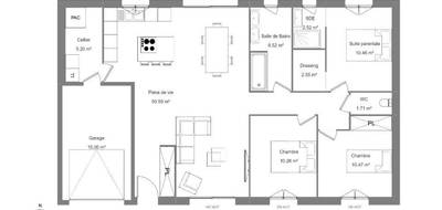 Terrain et maison à Châteauroux en Indre (36) de 95 m² à vendre au prix de 234500€ - 4