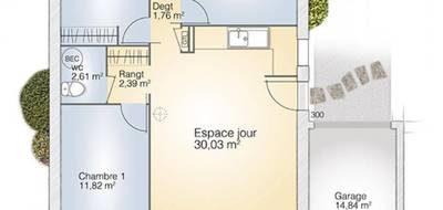 Terrain et maison à Saint-Chaptes en Gard (30) de 73 m² à vendre au prix de 250000€ - 3