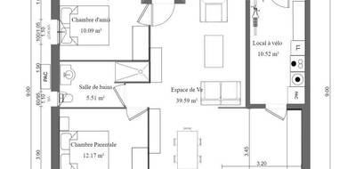 Terrain et maison à Esquay-sur-Seulles en Calvados (14) de 85 m² à vendre au prix de 205500€ - 3