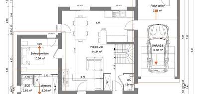 Terrain et maison à Saint-André-sur-Vieux-Jonc en Ain (01) de 105 m² à vendre au prix de 288000€ - 4