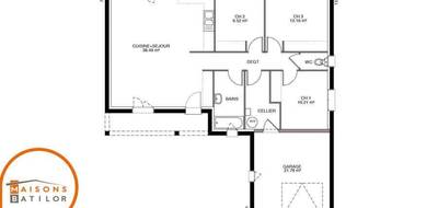 Terrain et maison à Sauvigney-lès-Gray en Haute-Saône (70) de 89 m² à vendre au prix de 214360€ - 4