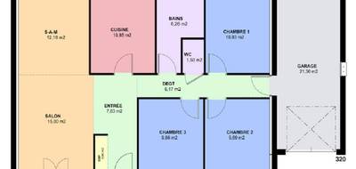 Terrain et maison à Luppy en Moselle (57) de 90 m² à vendre au prix de 257900€ - 3