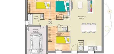 Terrain et maison à Neuville-sur-Sarthe en Sarthe (72) de 76 m² à vendre au prix de 243000€ - 3