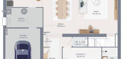 Terrain et maison à Barentin en Seine-Maritime (76) de 160 m² à vendre au prix de 402292€ - 4