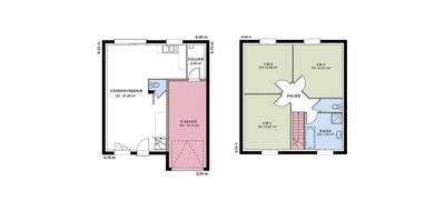 Terrain et maison à Saumur en Maine-et-Loire (49) de 84 m² à vendre au prix de 224746€ - 3