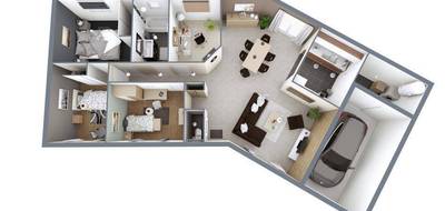 Terrain et maison à Sort-en-Chalosse en Landes (40) de 69 m² à vendre au prix de 269600€ - 4