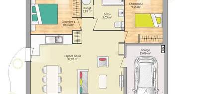 Terrain et maison à Routot en Eure (27) de 65 m² à vendre au prix de 172000€ - 4