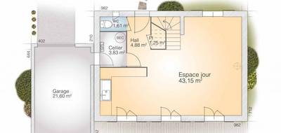 Terrain et maison à Puéchabon en Hérault (34) de 110 m² à vendre au prix de 351700€ - 4