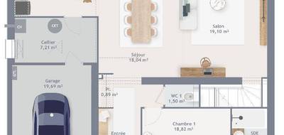 Terrain et maison à Saint-Jacques-sur-Darnétal en Seine-Maritime (76) de 160 m² à vendre au prix de 404872€ - 4