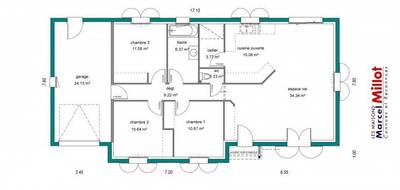 Terrain et maison à Saint-Sulpice-les-Feuilles en Haute-Vienne (87) de 94 m² à vendre au prix de 209600€ - 3