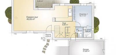 Terrain et maison à Aniane en Hérault (34) de 105 m² à vendre au prix de 387100€ - 4