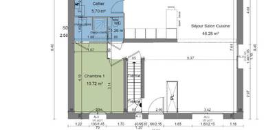 Terrain et maison à Bruyères-le-Châtel en Essonne (91) de 130 m² à vendre au prix de 381000€ - 4