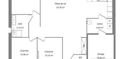 Terrain et maison à Châteauroux en Indre (36) de 80 m² à vendre au prix de 248900€ - 4