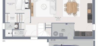 Terrain et maison à Grez-sur-Loing en Seine-et-Marne (77) de 115 m² à vendre au prix de 360000€ - 4