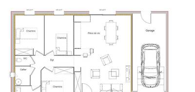 Terrain et maison à La Couture en Pas-de-Calais (62) de 83 m² à vendre au prix de 215000€ - 4