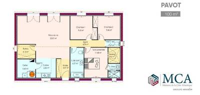Terrain et maison à Saint-Maixant en Gironde (33) de 100 m² à vendre au prix de 218600€ - 4