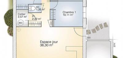 Terrain et maison à Bagnols-sur-Cèze en Gard (30) de 83 m² à vendre au prix de 222000€ - 4