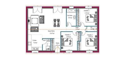 Terrain et maison à Prignac-et-Marcamps en Gironde (33) de 90 m² à vendre au prix de 213900€ - 4