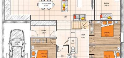 Terrain et maison à Le Plessis-Grammoire en Maine-et-Loire (49) de 104 m² à vendre au prix de 322600€ - 4