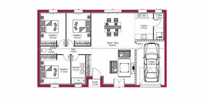 Terrain et maison à Saintes en Charente-Maritime (17) de 92 m² à vendre au prix de 220000€ - 3