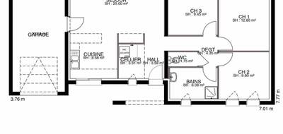 Terrain et maison à Sainte-Soulle en Charente-Maritime (17) de 95 m² à vendre au prix de 353070€ - 4