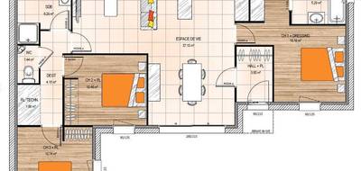 Terrain et maison à Rives-du-Loir-en-Anjou en Maine-et-Loire (49) de 95 m² à vendre au prix de 267000€ - 4