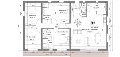 Terrain et maison à Chomérac en Ardèche (07) de 125 m² à vendre au prix de 342900€ - 4