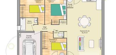 Terrain et maison à Bourg-Achard en Eure (27) de 76 m² à vendre au prix de 253400€ - 4