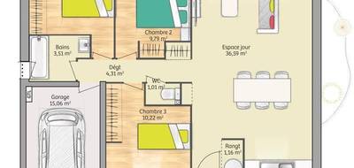 Terrain et maison à Saint-Jacques-sur-Darnétal en Seine-Maritime (76) de 76 m² à vendre au prix de 276000€ - 4