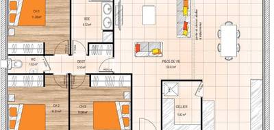 Terrain et maison à Neuillé en Maine-et-Loire (49) de 100 m² à vendre au prix de 240000€ - 4