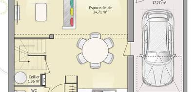 Terrain et maison à Beauvais en Oise (60) de 74 m² à vendre au prix de 216000€ - 4