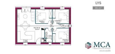 Terrain et maison à Linxe en Landes (40) de 65 m² à vendre au prix de 261000€ - 4