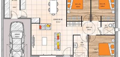 Terrain et maison à Longuenée-en-Anjou en Maine-et-Loire (49) de 85 m² à vendre au prix de 254500€ - 4