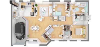 Terrain et maison à Surgères en Charente-Maritime (17) de 105 m² à vendre au prix de 216089€ - 3