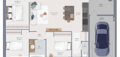 Terrain et maison à Souligné-Flacé en Sarthe (72) de 80 m² à vendre au prix de 204390€ - 4